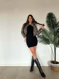 Bomber con paillettes animalier