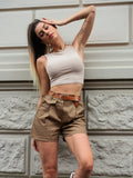 Top a costine beige