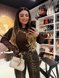 Maglia con maniche in pizzo
