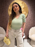 Maglia con inserti in pizzo