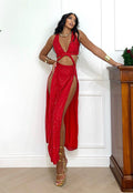 Abito con paillettes rosso sensual