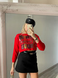 Maglione Merry Christmas rosso