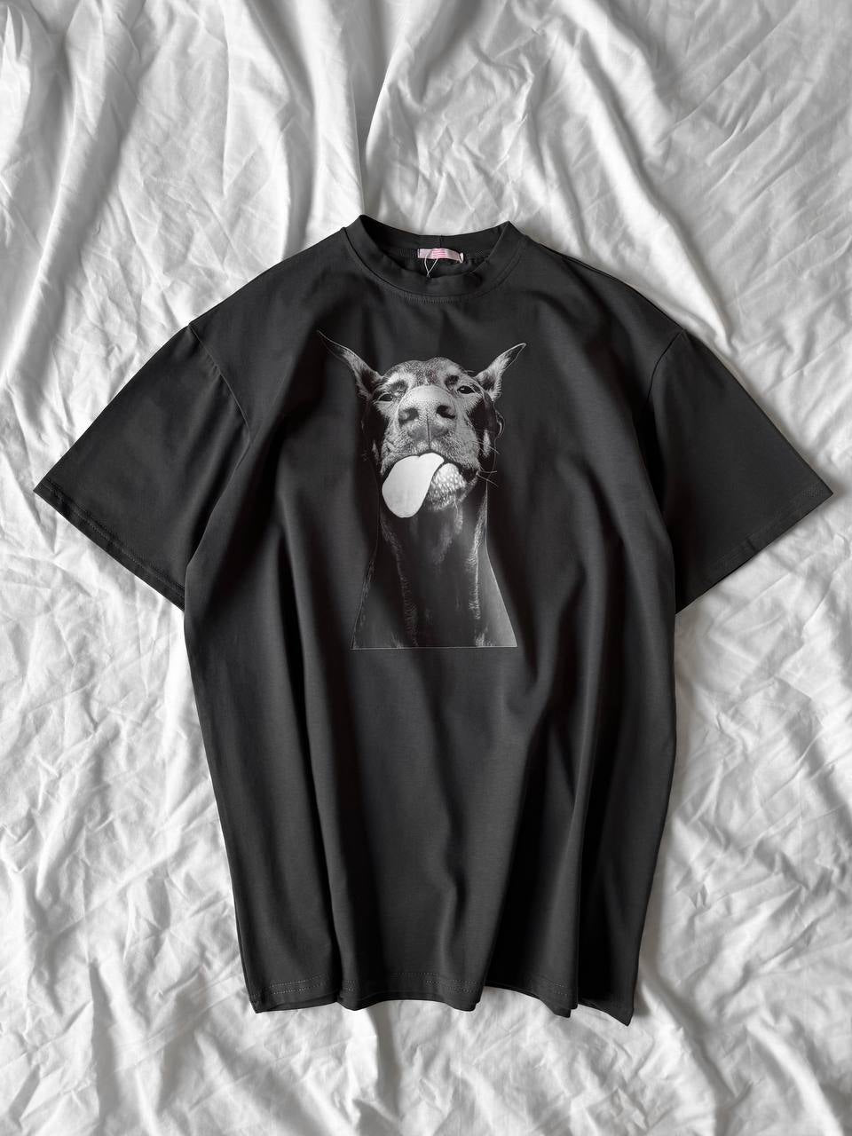 T-shirt grigio doberman
