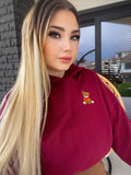 Felpa Teddy bordeaux