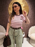 Maglia Knit Stripes Heart