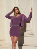 Due pezzi Cardigan e top glicine