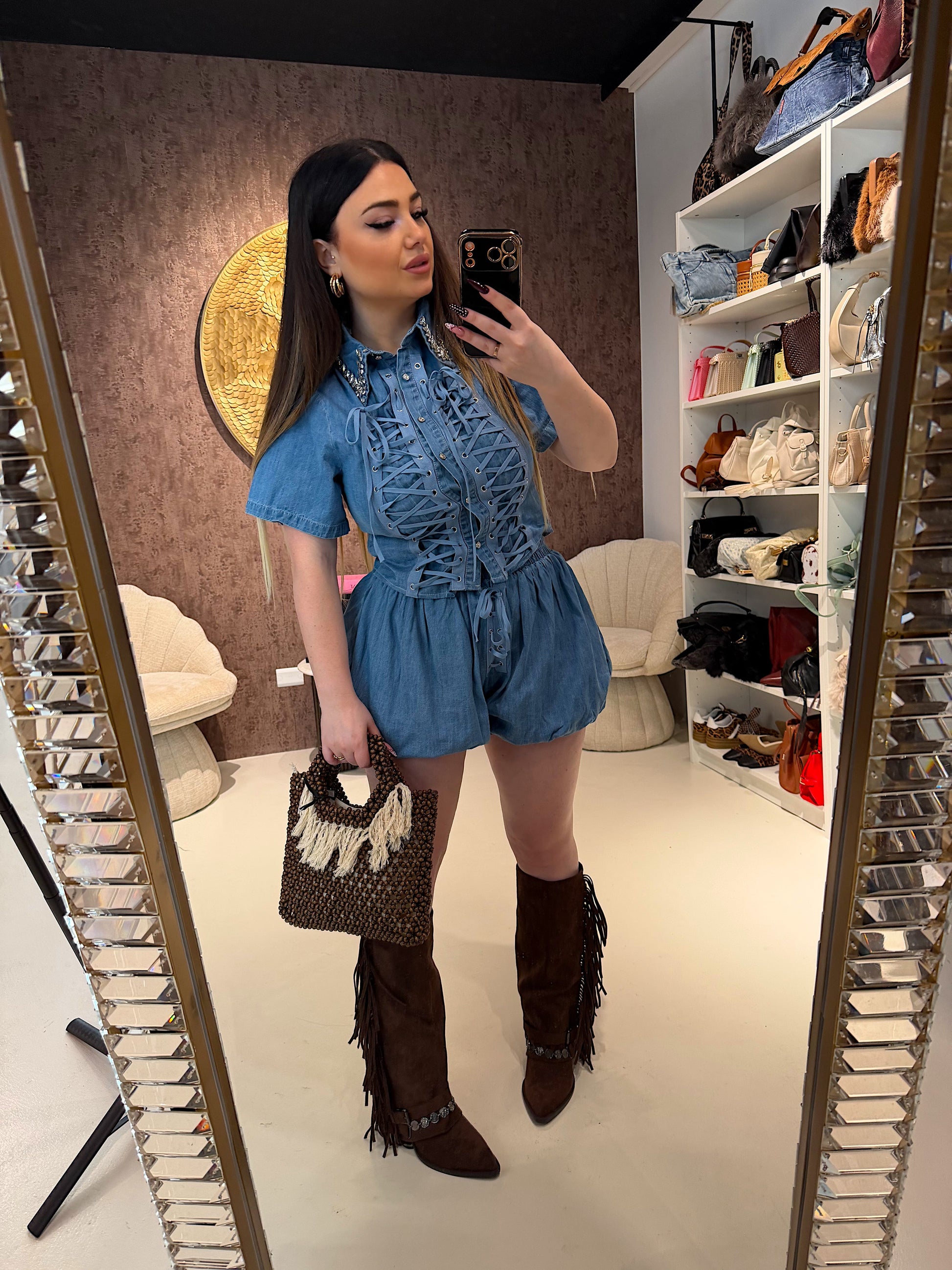 Completo Denim Lace Glam