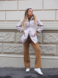 Giacca con bottoni beige
