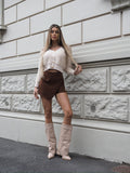 Gonna pantalone choco