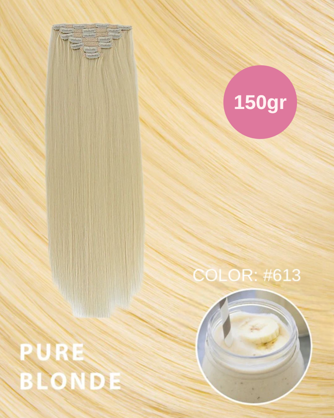 Extension 150gr lisce 7 clip vari colori