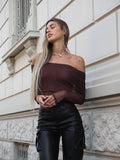 Pantalone cargo ecopelle