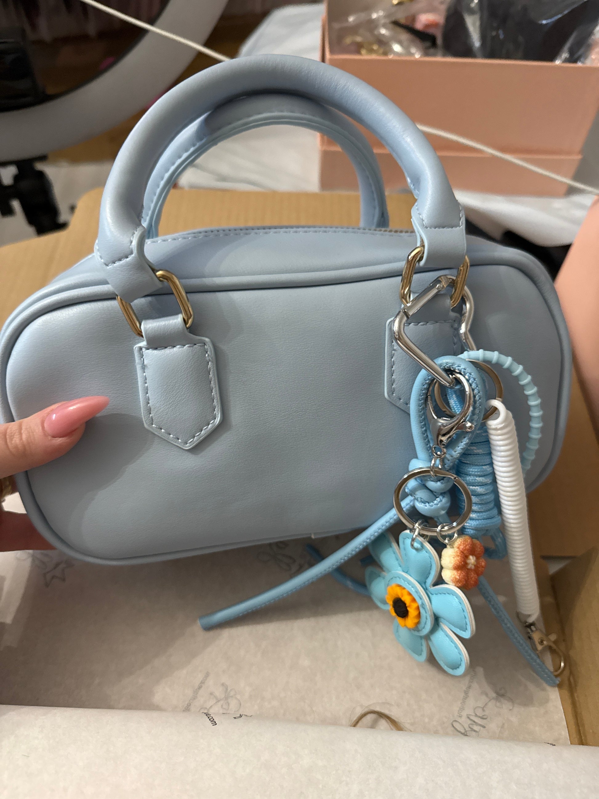 Borsa con charm carta da zucchero