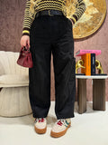 Pantalone ballon con cintura e tasche laterali
