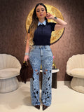 Jeans Bloom Lace
