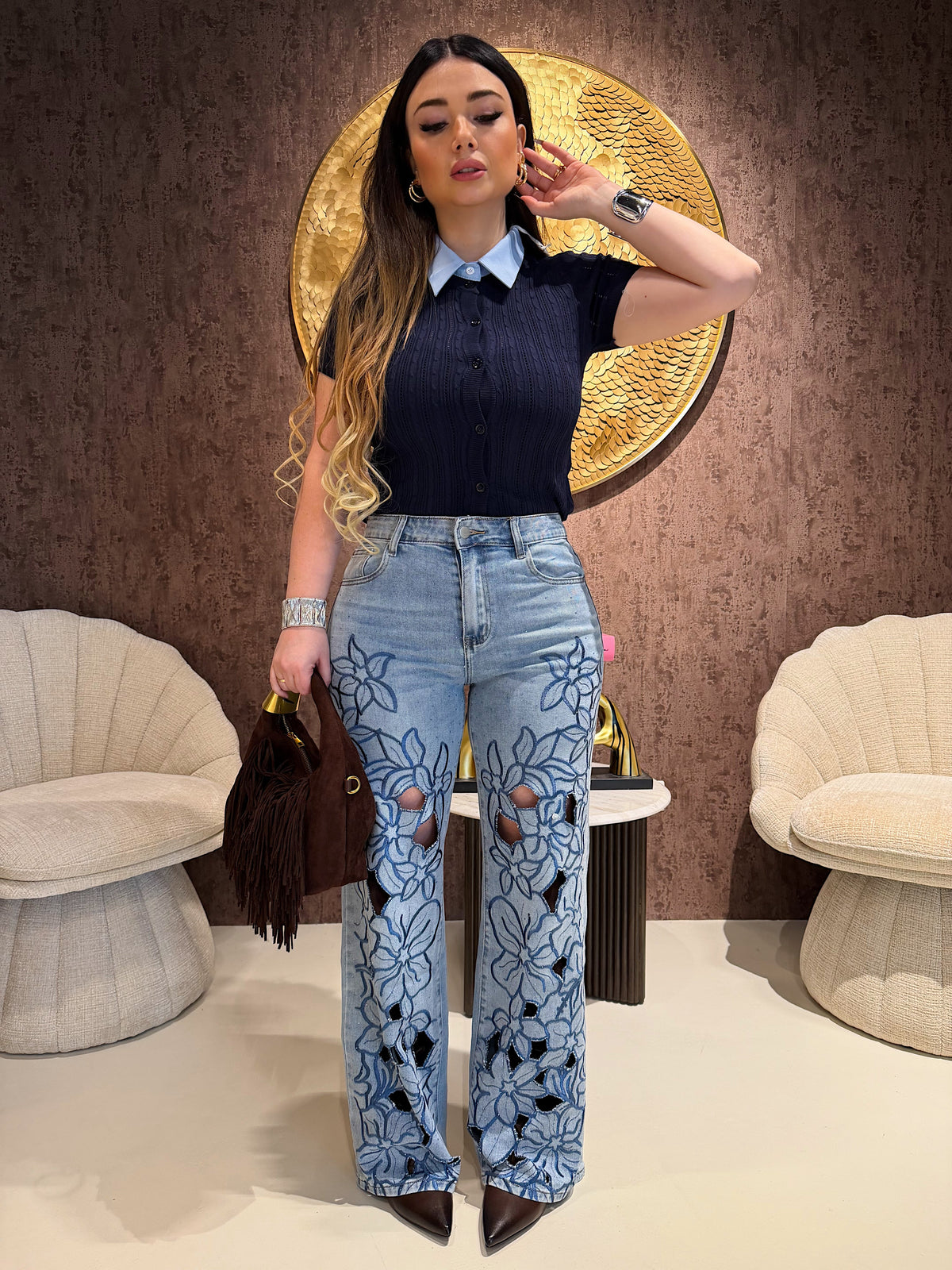 Jeans Bloom Lace