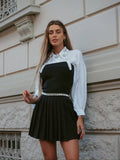 Abito a fascia gonna plissé