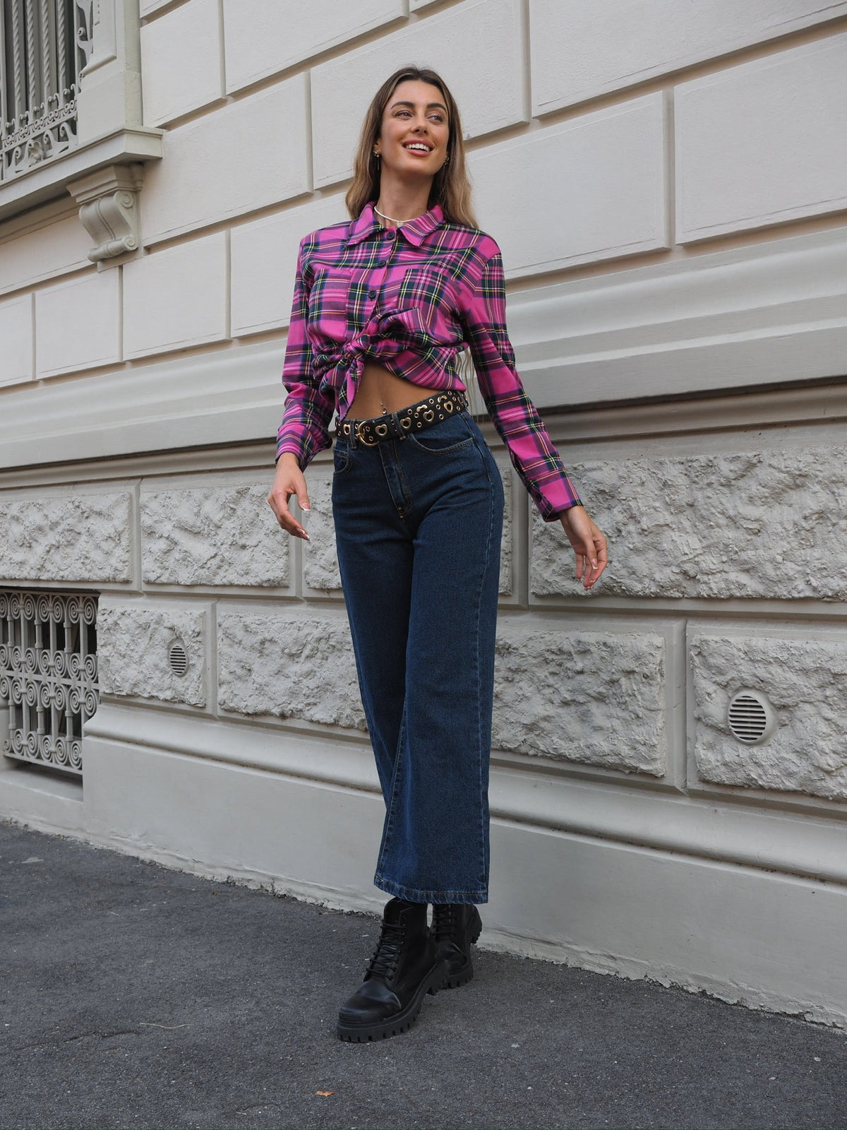 Jeans a zampa scuro