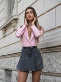 Giacca body rosa schiena aperta