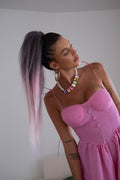 Coda liscia con Coulisse Rosa Degradè
