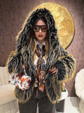 Pelliccia Ecologica con Dettaglio Nero – Oversize Glam