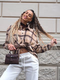 Giaccone in tweed Camel
