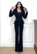 Bustino nero con strass
