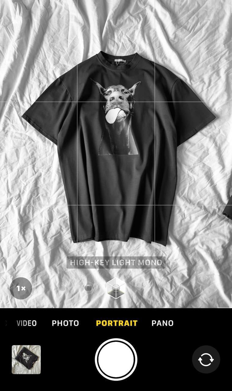 T-shirt grigio doberman