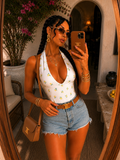 Top Halter Summer Print