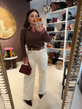 Maglioncino con camicia integrata a quadri