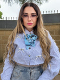 Camicia crop con fiocchi