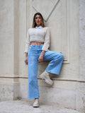 Maglioncino beige traforato