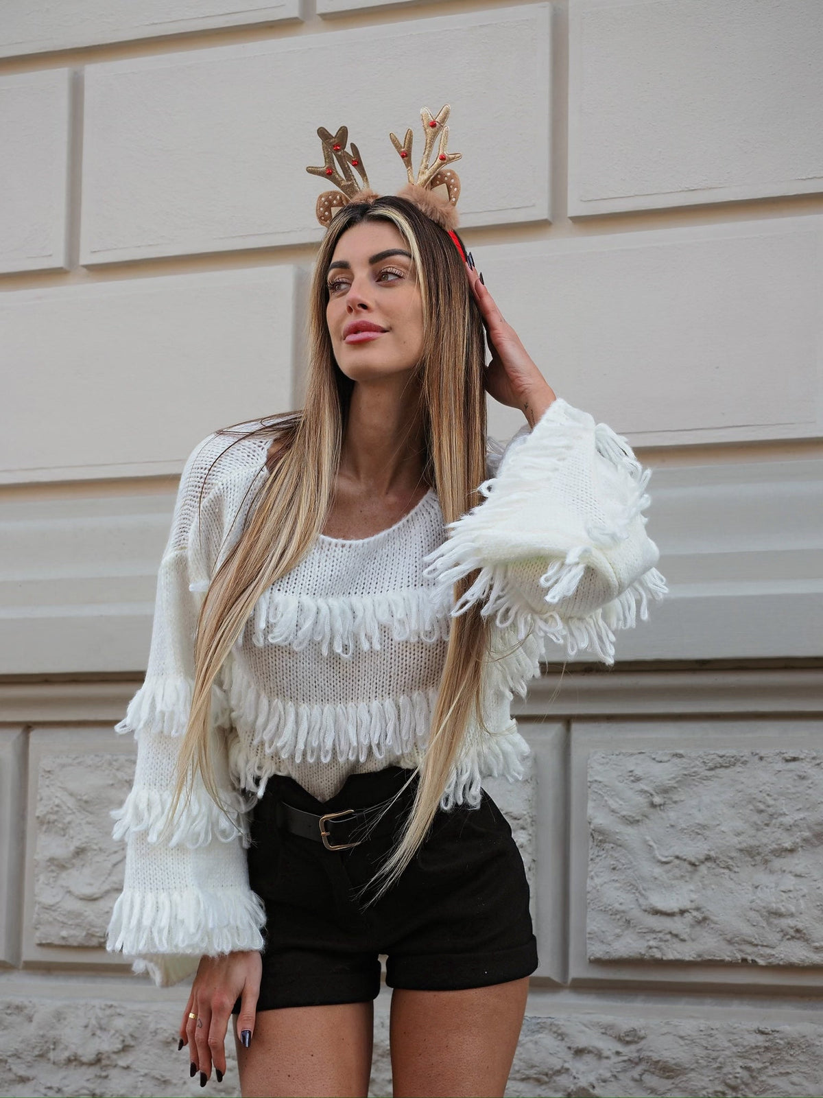 Cerchietto Alce e Campanelli brown
