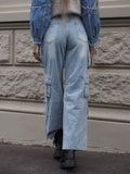 Cargo maxi con tasconi jeans