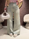 Jeans con Strass e Dettaglio Perle