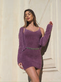 Due pezzi Cardigan e top glicine