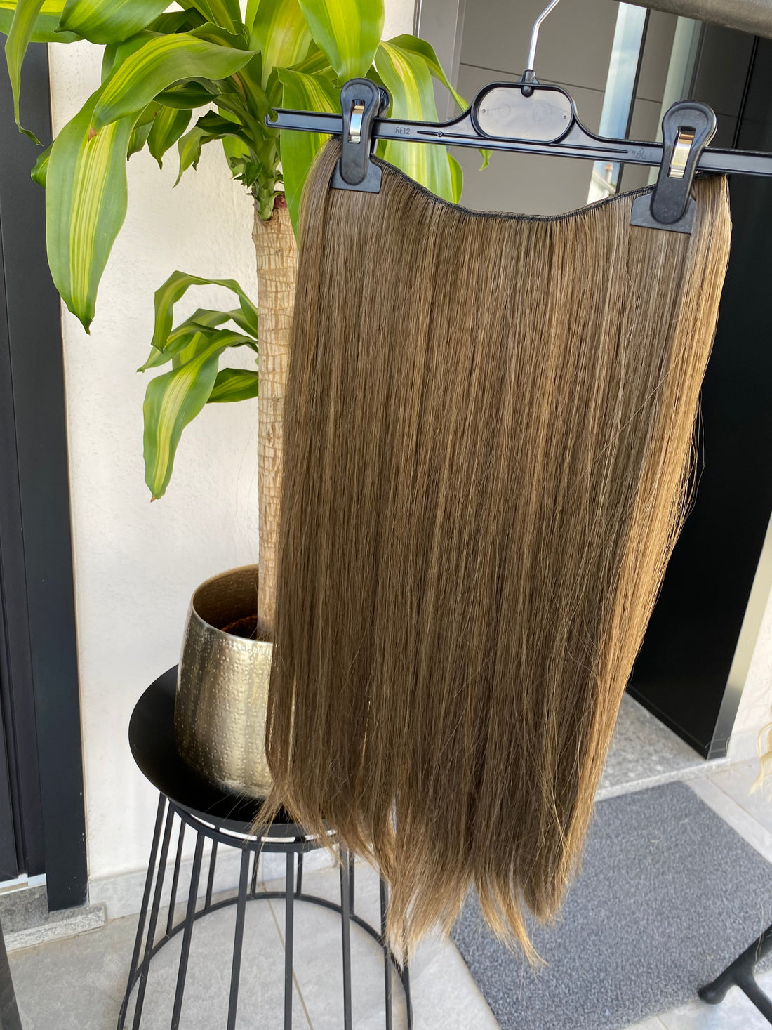 Maxi fascia castano freddo con clip