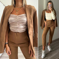 Completo giacca e pantalone Camel