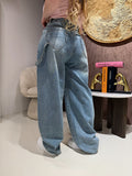 Jeans con tasca a cuore ballon