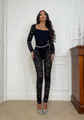 Tuta aderente in pizzo