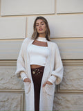 Maglioncino choker bianco