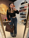 Jeans Wide Leg con catenina