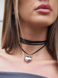 Collana con laccio e cuore