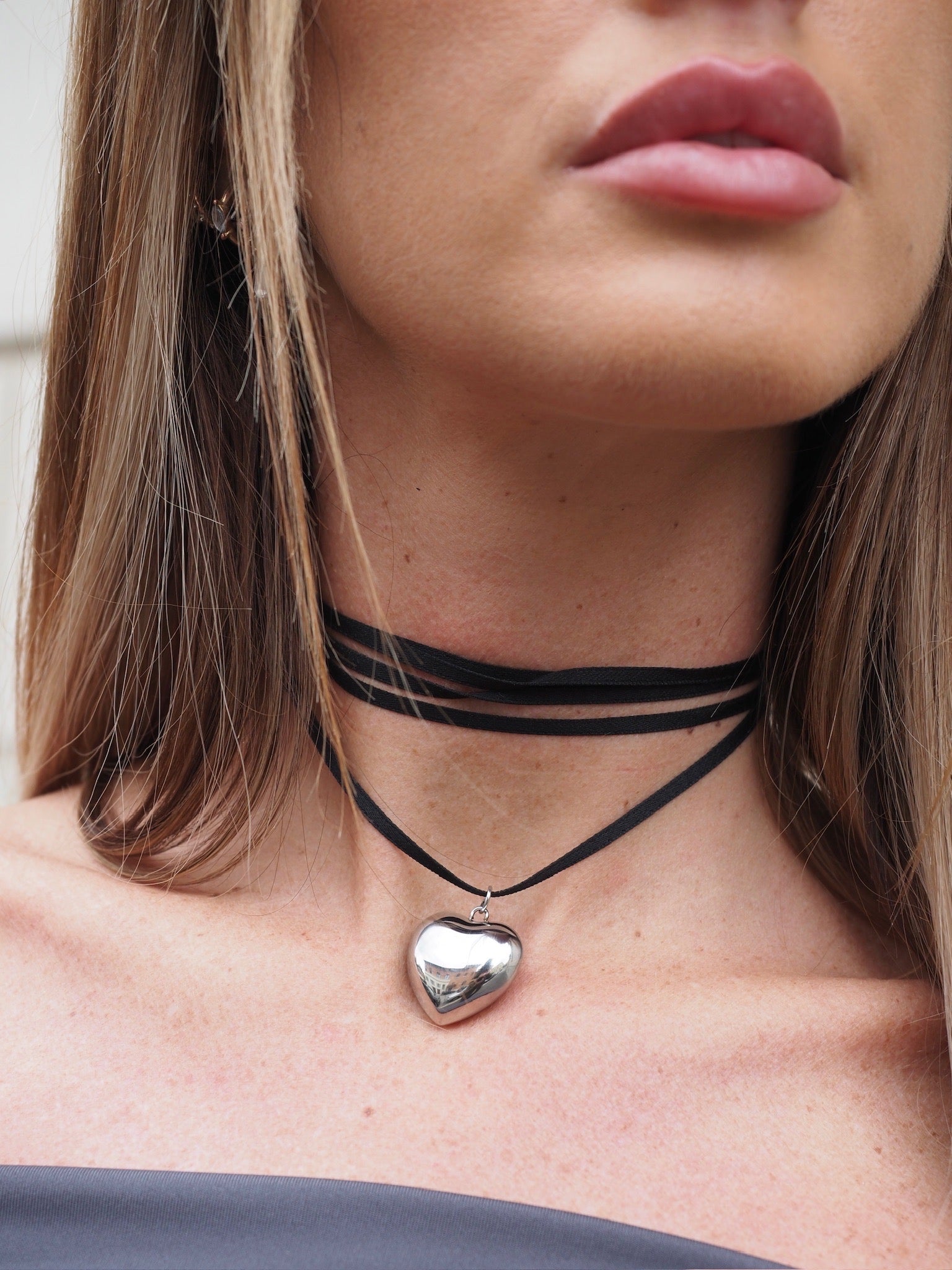 Collana con laccio e cuore