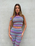 Pantalone crochet lilla