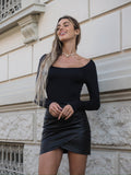 Body nero schiena aperta