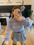 Maglione soft grigio con lurex