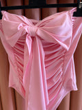 Body con fiocco rosa