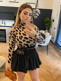 Maglioncino animalier spalle scoperte