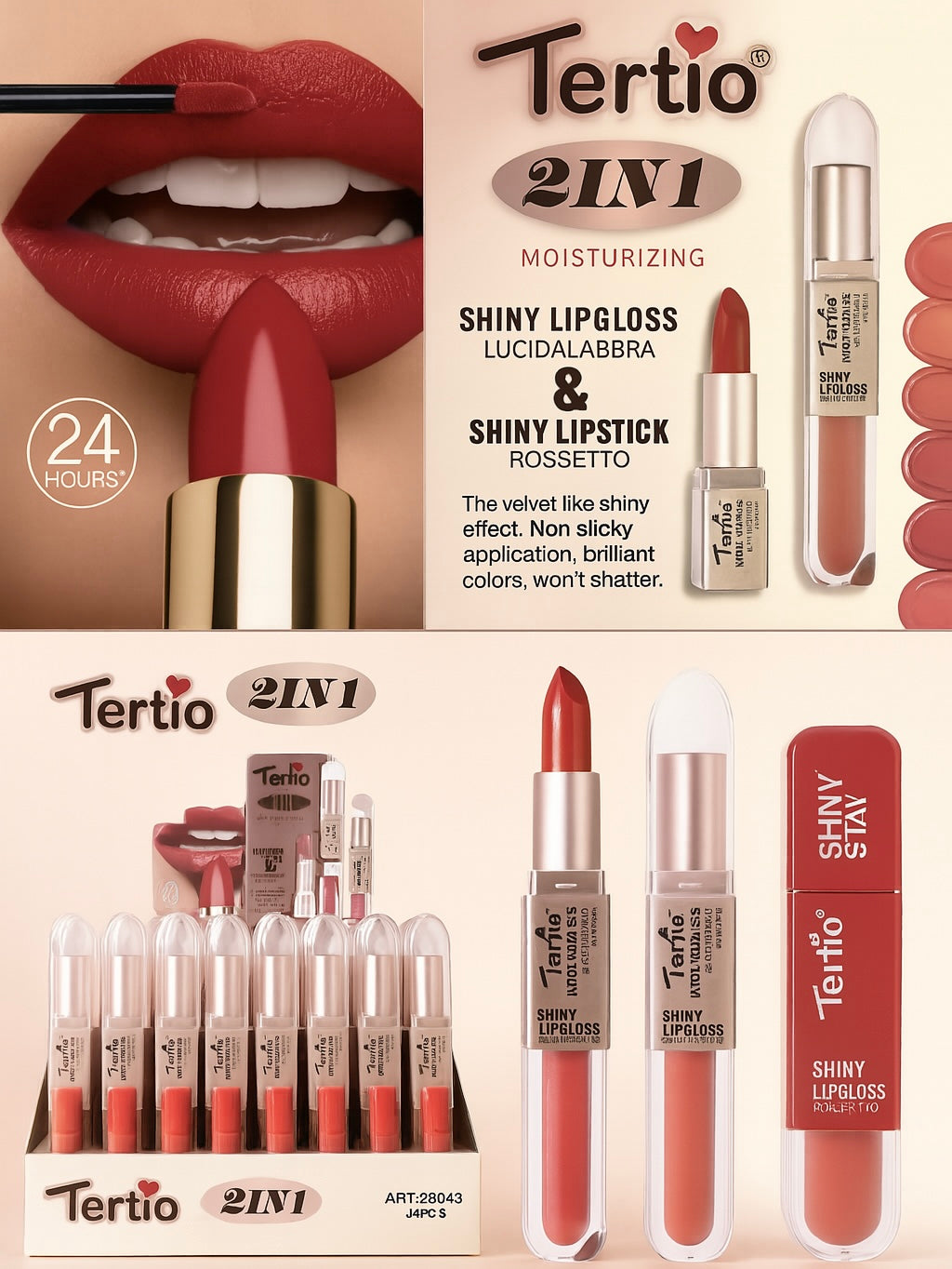 Shiny Lipstick 2 in 1