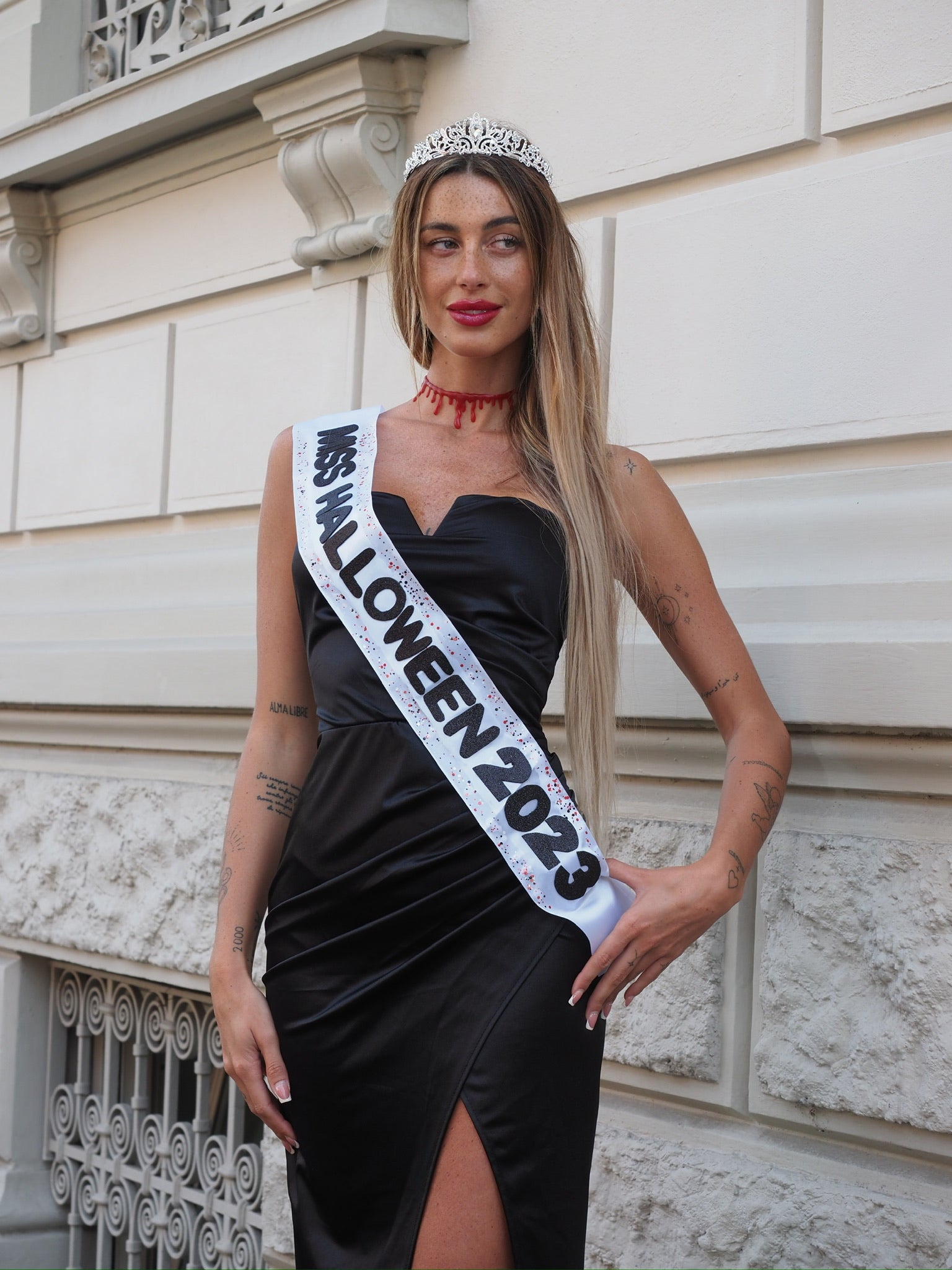 Abito midi Nero (Miss Halloween 2023)